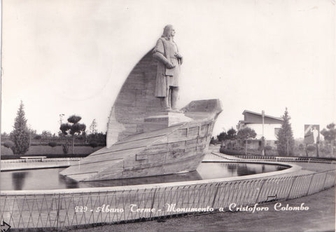 AK Abano Terme. Monumento a Cristoforo Colombo.