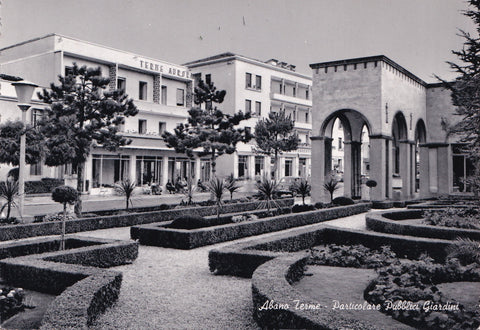 AK Abano Terme. Particolare Pubblici Giardini.