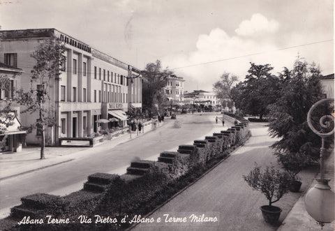 AK Abano Terme. Via Pietro d'Abano e Terme Milano.