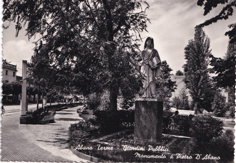AK Abano Terme. Giardini Pubblici Monumento a Pietro D'Abano.