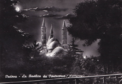 AK Padova. La Basilica da Pontecorvo. (Notturno)