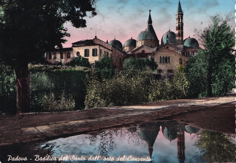 AK Padova. Basilica del Santo dall'orto del Convento.