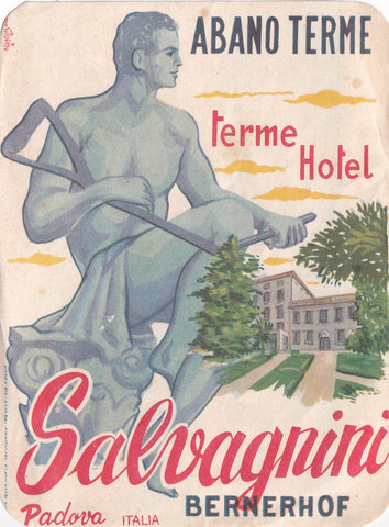 Blatt Abano Terme. Terme Hotel Salvagnini Bernerhof.