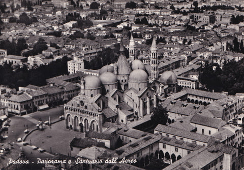 AK Padova. Panorama e Santuario dall'Aereo.