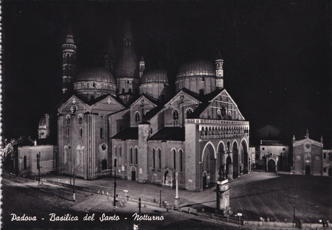 AK Padova. Basilica del Santo - Notturno.