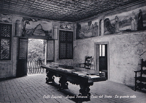 AK Arquà Petrarca. Casa del Poeta la grande Sala.