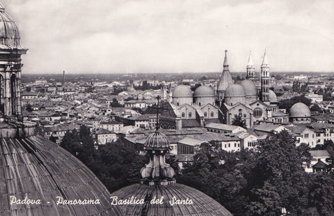 AK Padova. Panorama. Basilica del Santo.