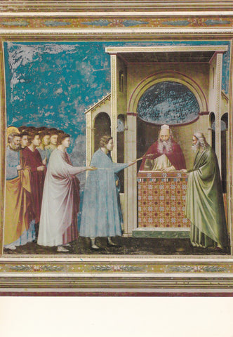 AK Padova. Cappella degli Scrovegni. Giotto. Il sommo Sacerdote riceve le verghe nel Tempio.