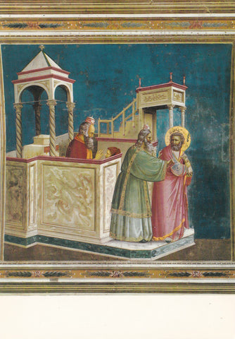 AK Padova. Cappella degli Scrovegni. Giotto. Gioacchino scacciato dal Tempio.