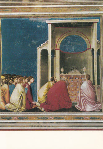 AK Padova. Cappella degli Scrovegni. Giotto. Il popolo prega che fiorisca verga del predestinato sposo di Maria.