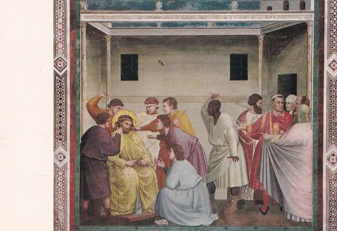 AK Padova. Cappella degli Scrovegni. Giotto. gesu schernito e martoriato da Giudei.