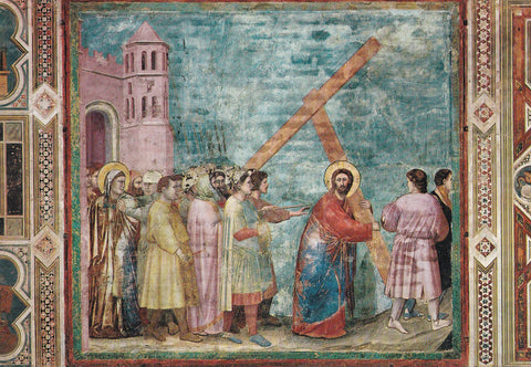AK Padova. Cappella degli Scrovegni. Giotto. Gesu porta la Croce.