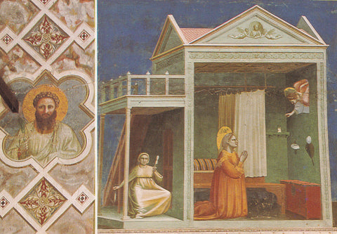 AK Padova. Cappella degli Scrovegni. Giotto. Annuncio dell'Angelo a Sant'Anna.