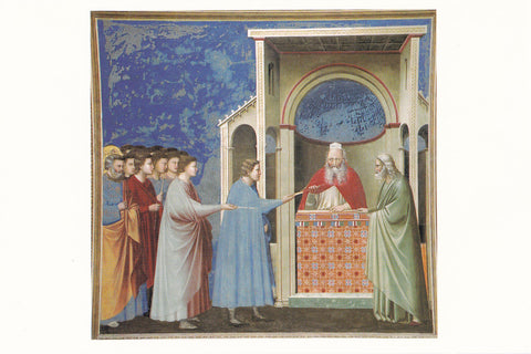 AK Padova. Cappella degli Scrovegni. Giotto: La consegna delle verghe.