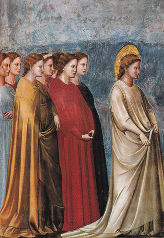 AK Padova. Cappella degli Scrovegni. Giotto: Ritorno di Maria da Rito Nuziale (Particolare)
