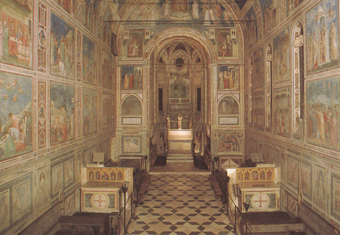 AK Padova. Cappella degli Scrovegni. Veduta generale verso l'Altare.