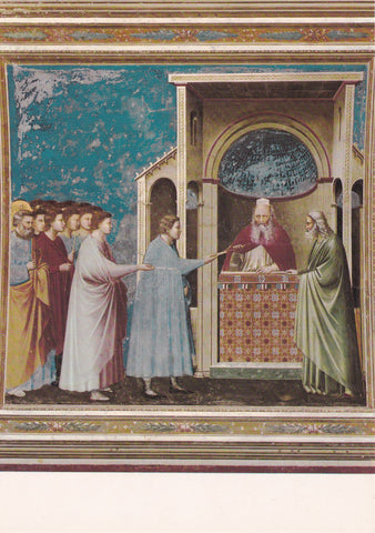 AK Padova. Cappella degli Scrovegni. Giotto. Il sommo Sacerdote riceve le verghe del Tempio.