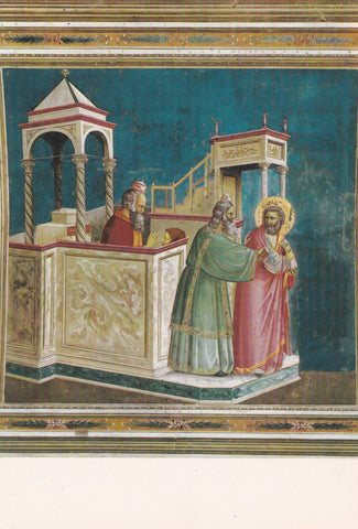 AK Padova. Cappella degli Scrovegni. Giotto. Gioacchino scacciato dal Tempio.
