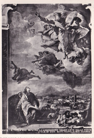 AK Este S. Tecla che impetra la liberazione della citta dalla peste (Tela di Giov. Batt. Tiepolo nel Duomo)