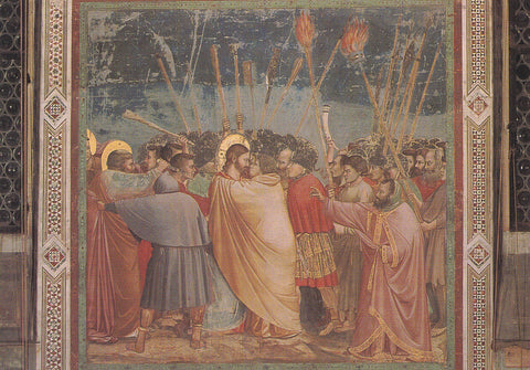 AK Padova. Cappella degli Scrovegni. Giotto. Il bacio di Giuda.