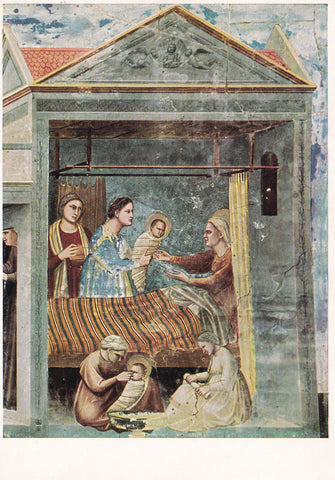 AK Padova. Cappella degli Scrovegni. Giotto. Nativita di Maria Le amiche di Sant'Anna.