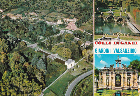 AK Colli Euganei. Giardini Valsanzibio. Veduta aerea.