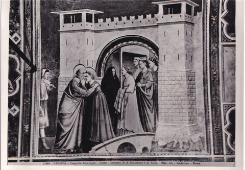 AK Padova. Cappella degli Scrovegni. Giotto. Incontro di S. Giochino e S. Anna.