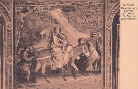 AK Padova. Cappella degli Scrovegni. Giotto. La Fuga in Egitto.