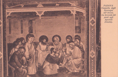 AK Padova. Cappella degli Scrovegni. Giotto. La lavanda dei piedi agli Apostoli.