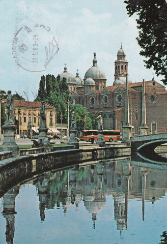 AK Padova. Prato della Valle e Basilica Santa Giustina.