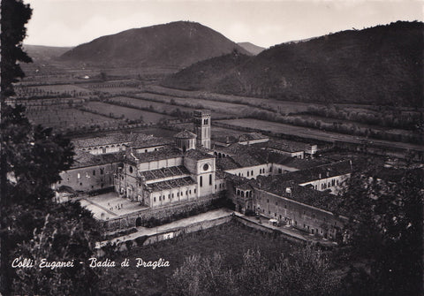 AK Colli Euganei - Badia di Praglia. Abside della Chiesa e Campanile.