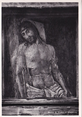 AK Badia di Praglia. Cristo deposto (Affresco di B. Montagna)