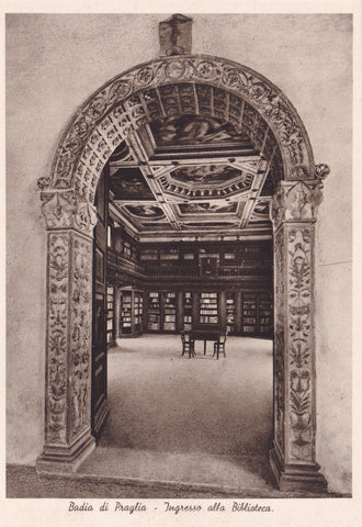 AK Badia di Praglia. Ingresso alla Biblioteca.
