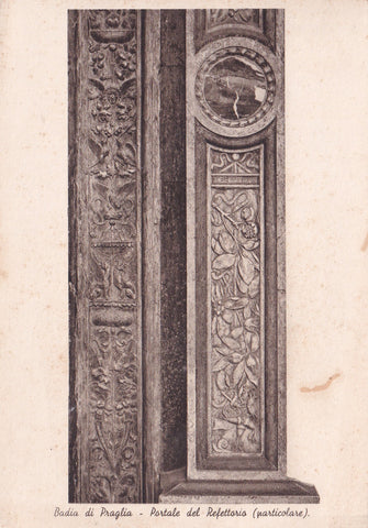 AK Badia di Praglia. Portale del Reflettorio (particolare)