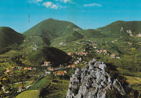 AK Colli Euganei. Panorama verso Teolo da Rocca Pendice.