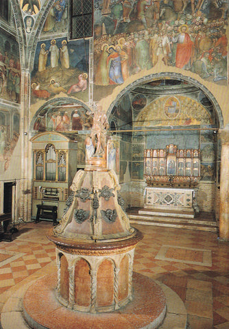 AK Padova Battistero della Cattedrale Giusto De'Menabuoi. Interno del Battistero e Abside.