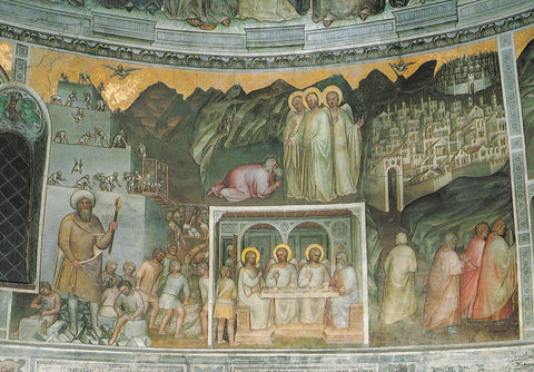 AK Padova Battistero della Cattedrale. Giusto De' Menabuoi. Tamburo: Scene dell'Antico Testamento.