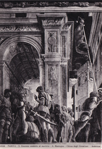 AK Padova Chiesa degli Eremitani. S. Giacomo condotto al martirio - Mantegna.