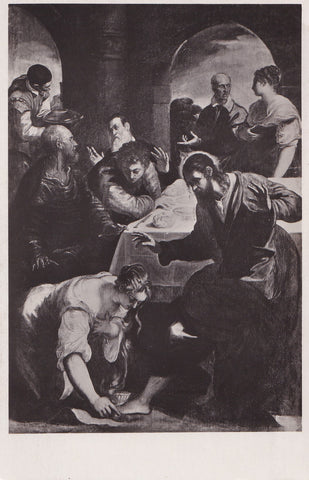 AK Padova. Museo Civico. La Maddalena unge i piedi di gesu Cristo (J. Robusti detto Tintoretto)