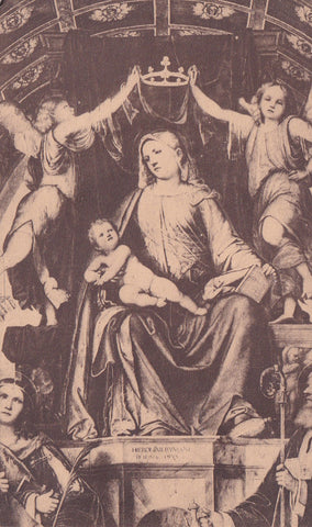 AK Padova. Museo Civico. Romanino Gerol. Madonna e i Santi (Particolare)