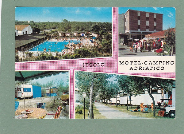 AK Jesolo Pineta. Motel-Camping Adriatico. – Parmenides Ansichtskarten