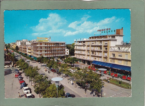 AK Lido di Jesolo. Piazza Mazzini e Via S. Trentin.