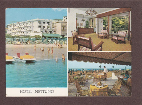AK Lido di Jesolo. Hotel Nettuno. Via Bafile XXIII.