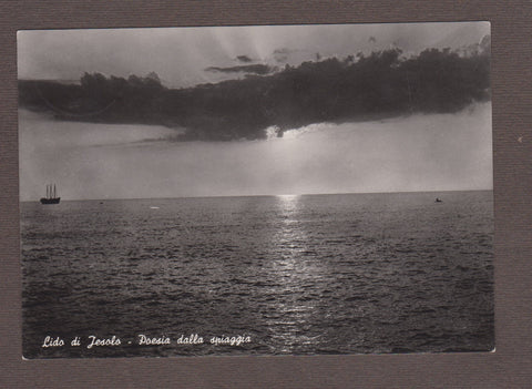 AK Lido di Jesolo - Poesia dalla spiaggia. (um1957)