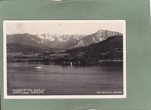 AK Klagenfurt-See. Blick auf Loretto gegen Koschutta.