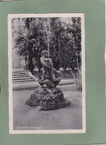 AK Klagenfurt. Springbrunnen am Pfarrplatz.