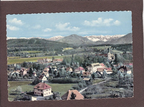 AK Viktring bei Klagenfurt mit Koschutta und Hochobir.