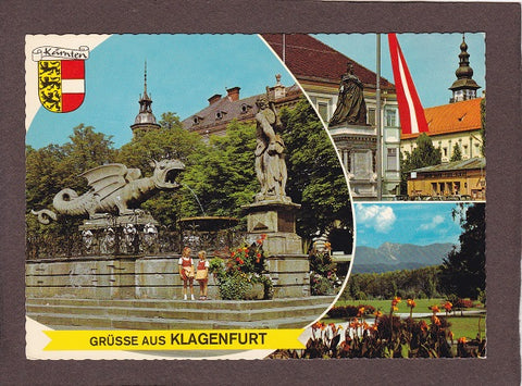 AK Grüße aus Klagenfurt. Lindwurm.