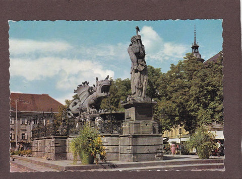 AK Klagenfurt. Lindwurmbrunnen am Neuen Platz.