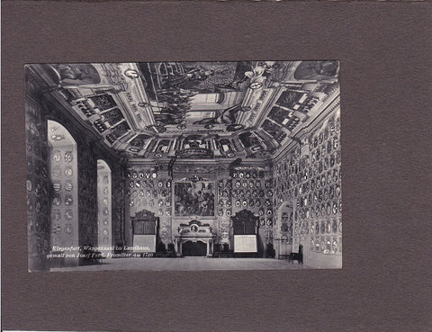 AK Klagenfurt, Wappensaal im Landhaus, gemalt von Josef Ferd. Fromiller um 1740.